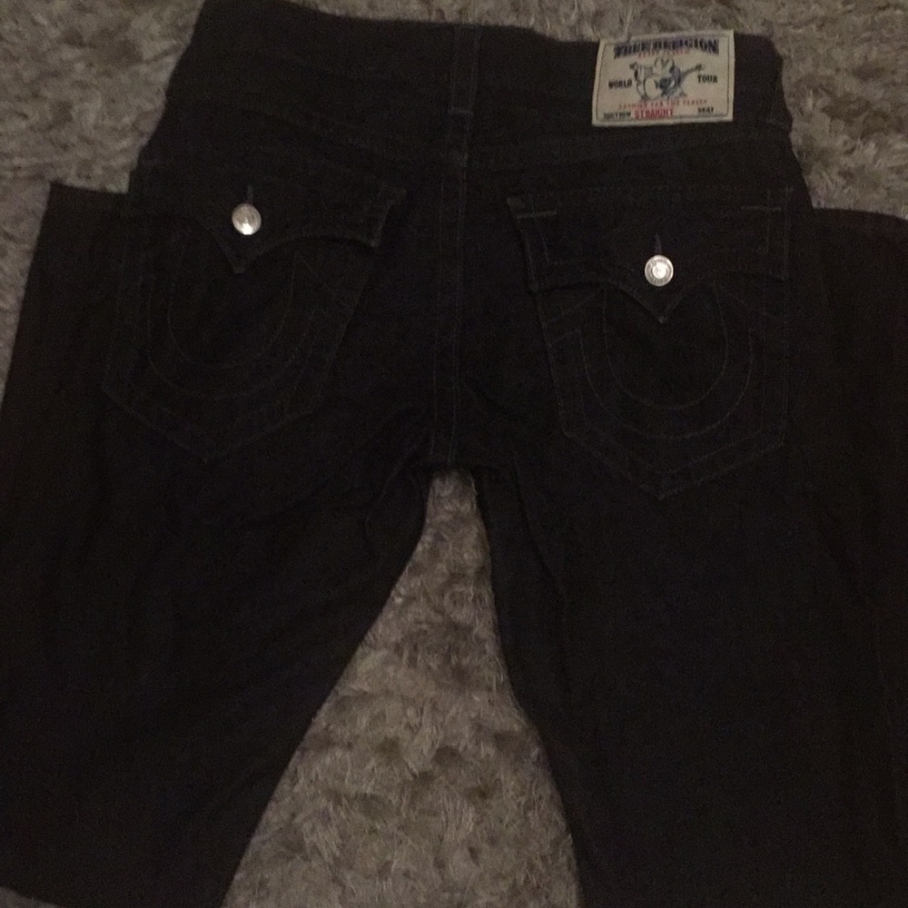 Men True Religion Black Denim Jeans size 31
